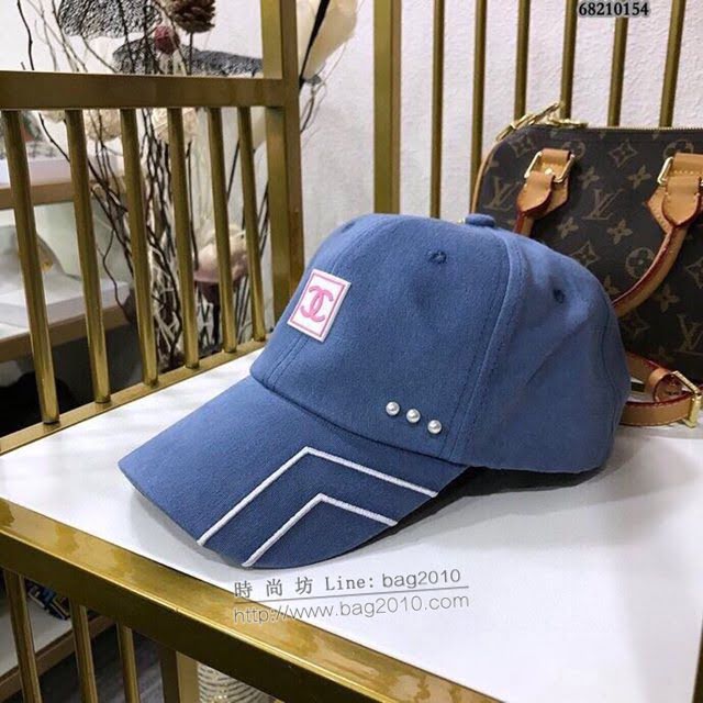 Chanel女士帽子 香奈兒線條珍珠棒球帽鴨舌帽  mm1111